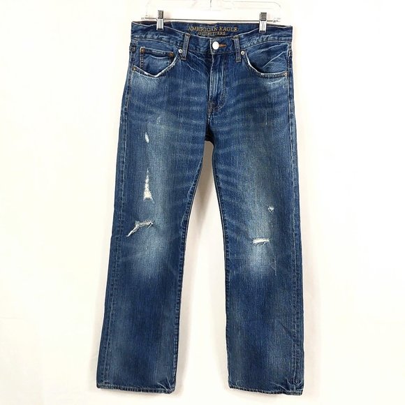 American Eagle Men’s Original Boot Distressed Jeans - Picture 1 of 16